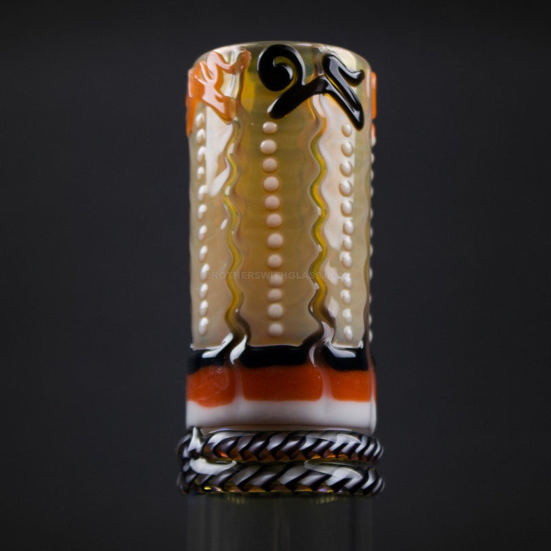 HVY Glass Worked Showerhead Perc Fumed Beaker - Orange.