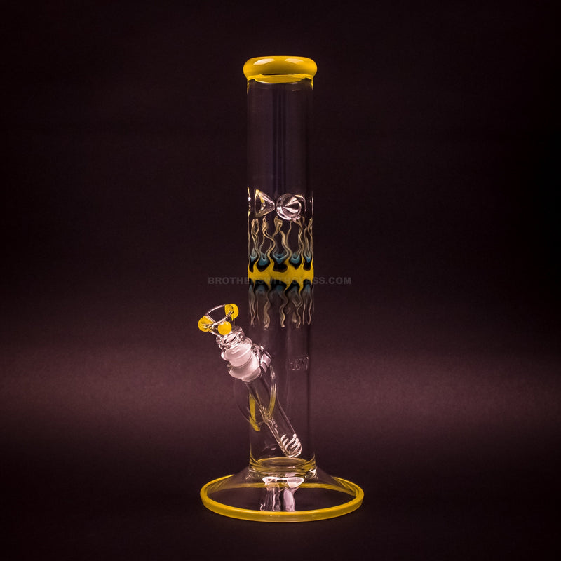 HVY Glass Worked Straight Bong - Yellow.