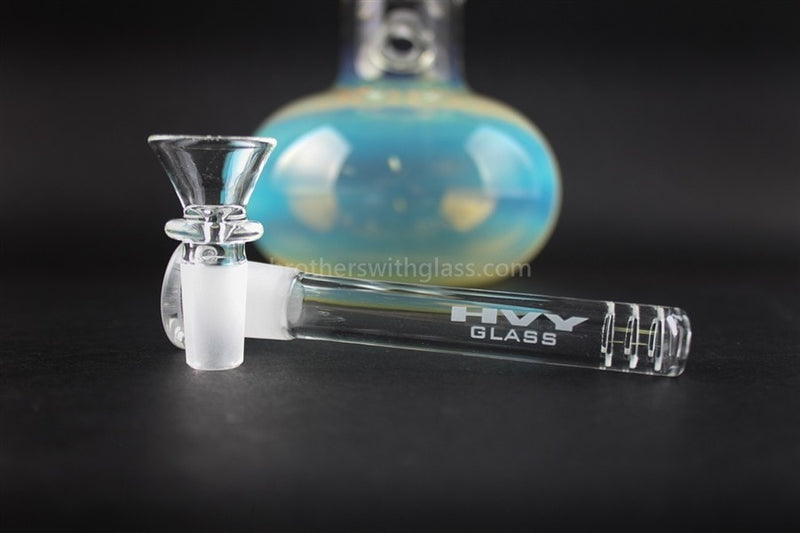 HVY Glass WRKD Mini Bubble Bottom Fumed Water Pipe.