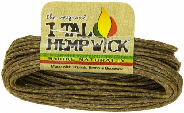 I-Tal Natural Hemp Wick with Organic Beeswax - Large.