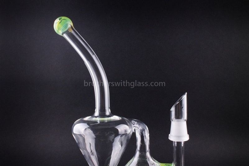 JM Flow Cross Perc Recycler Glass Concentrate Rig - Slyme.