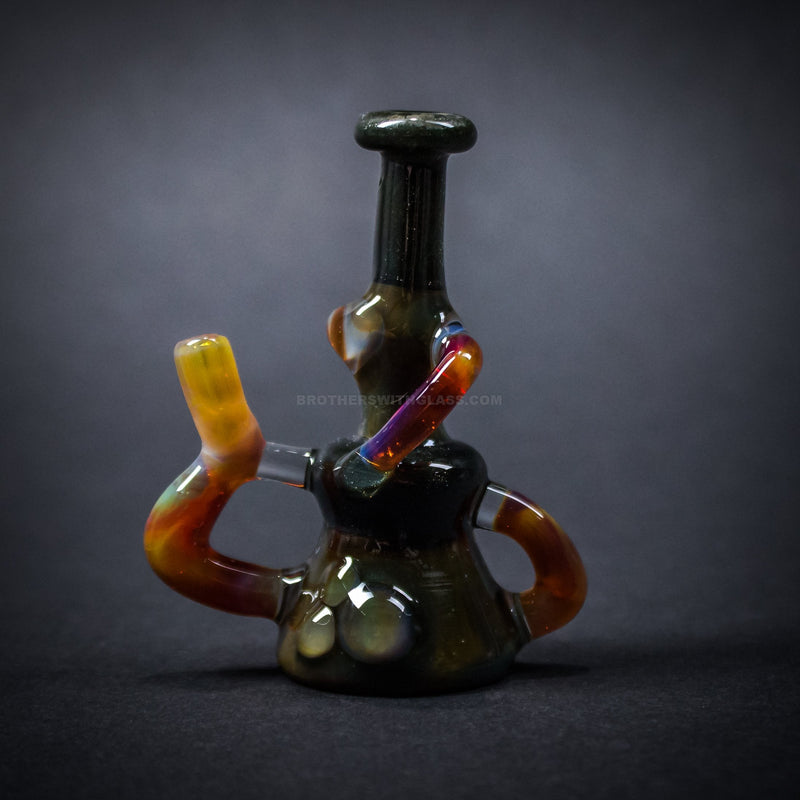 Jolly Glass Dual Uptake Klein Carb Cap - Amber Purple With Green.