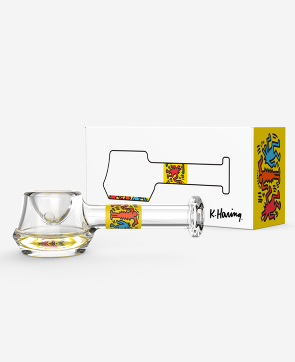 K. Haring Glass Spoon Hand Pipe.