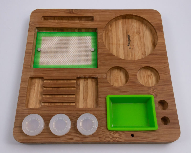 Kind Tray Hybrid Tray For Dabbers with Silicone No Goo Containers.