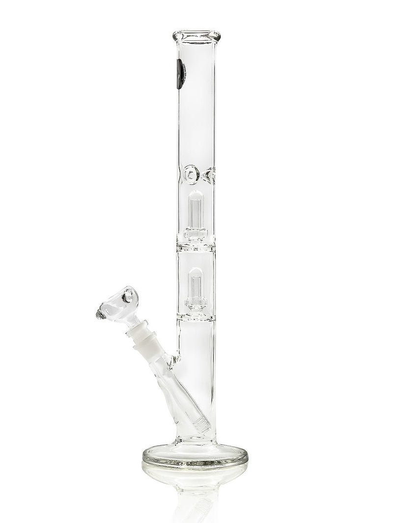 LA Pipes 14 In Double Showerhead Perc Straight Bong.
