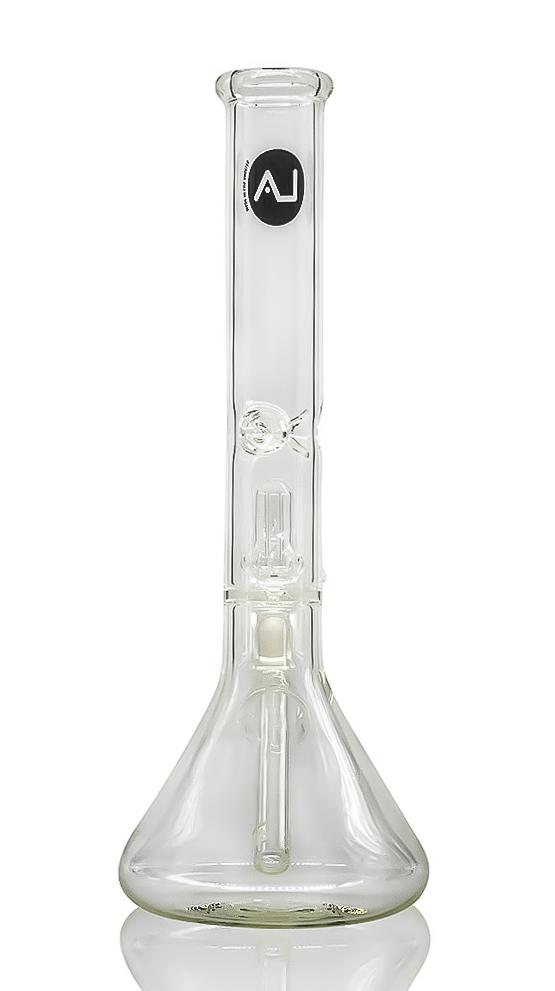 LA Pipes 16 In Clear Showerhead Perc Beaker Bong - 50mmx5mm.
