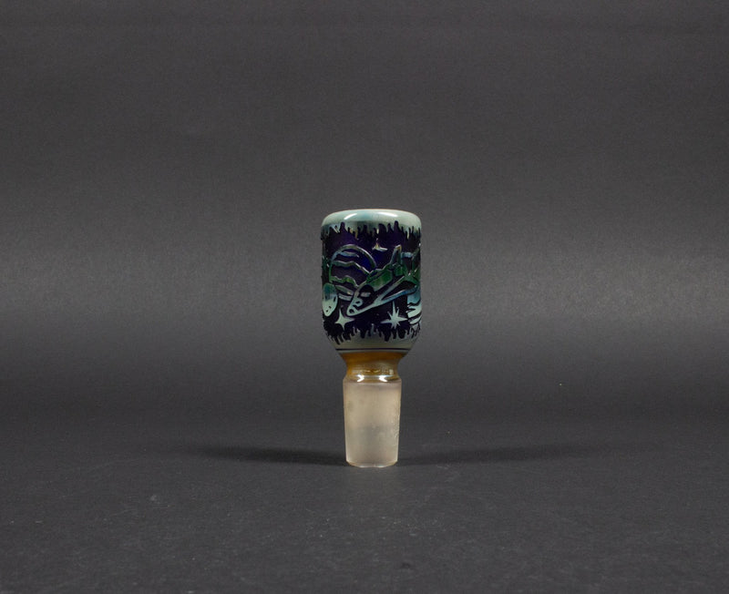 Liberty 503 18mm Tall Fumed and Sandblasted Slide - Outer Space.