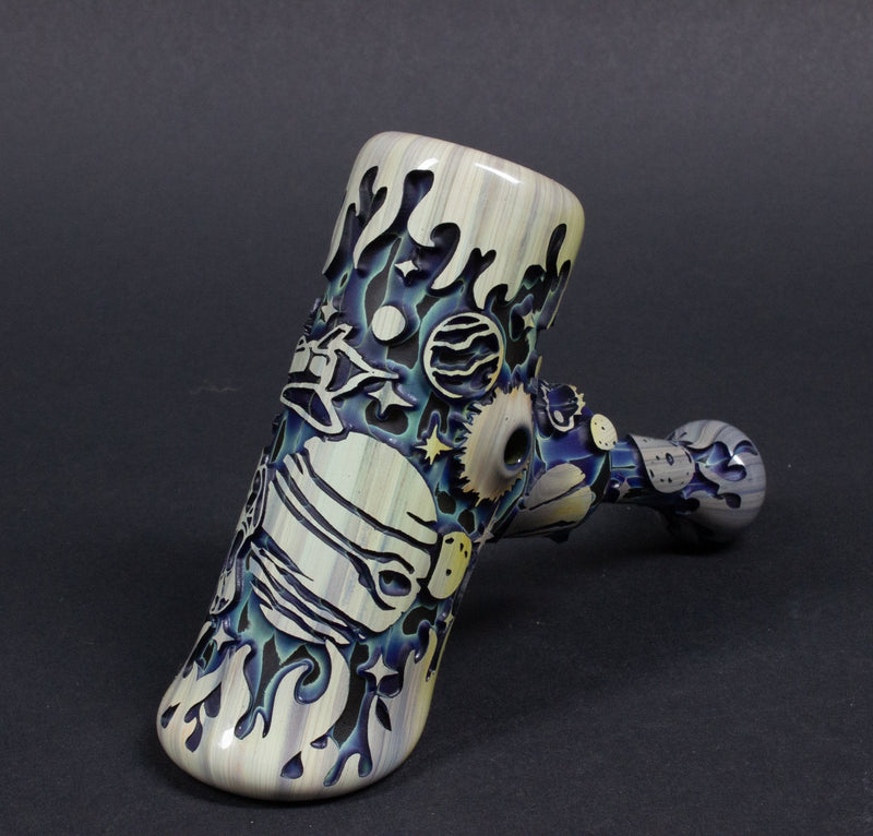 Liberty 503 Deep Carve Sandblasted Cobb Hand Pipe - Outer Space.