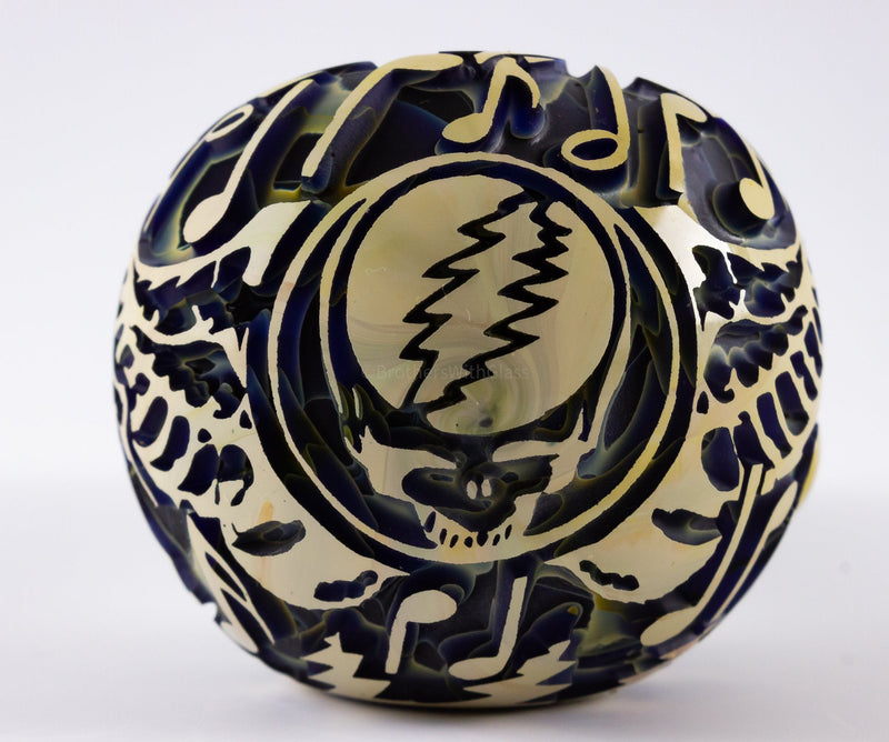Liberty 503 Deep Carve Sandblasted Grateful Dead Hand Pipe - Style Two.