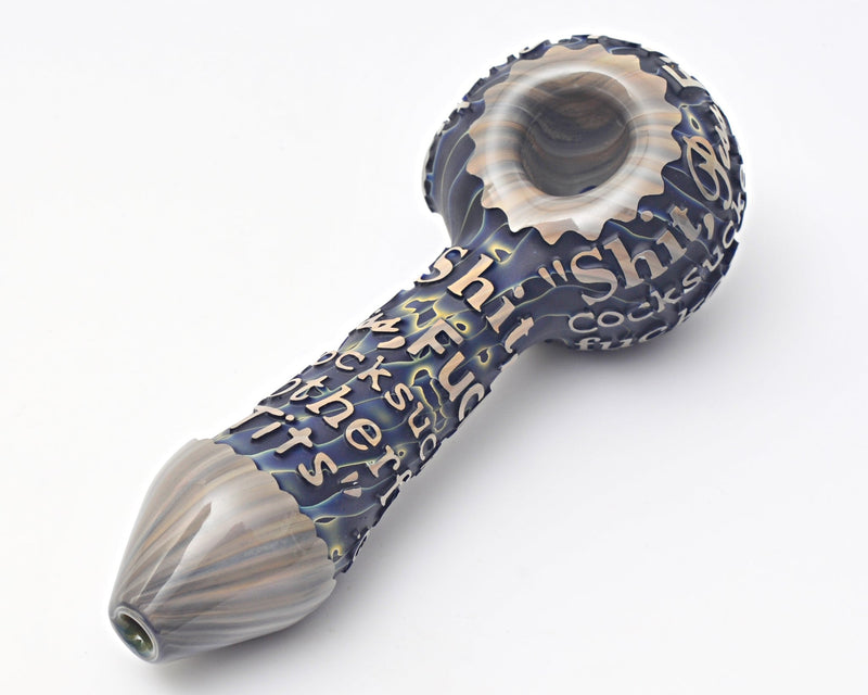 Liberty 503 Deep Carve Sandblasted Hand Pipe Seven Dirty Words - Style 1 Liberty 503