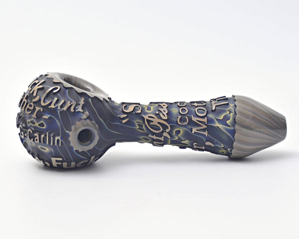 Liberty 503 Deep Carve Sandblasted Hand Pipe Seven Dirty Words - Style 1 Liberty 503