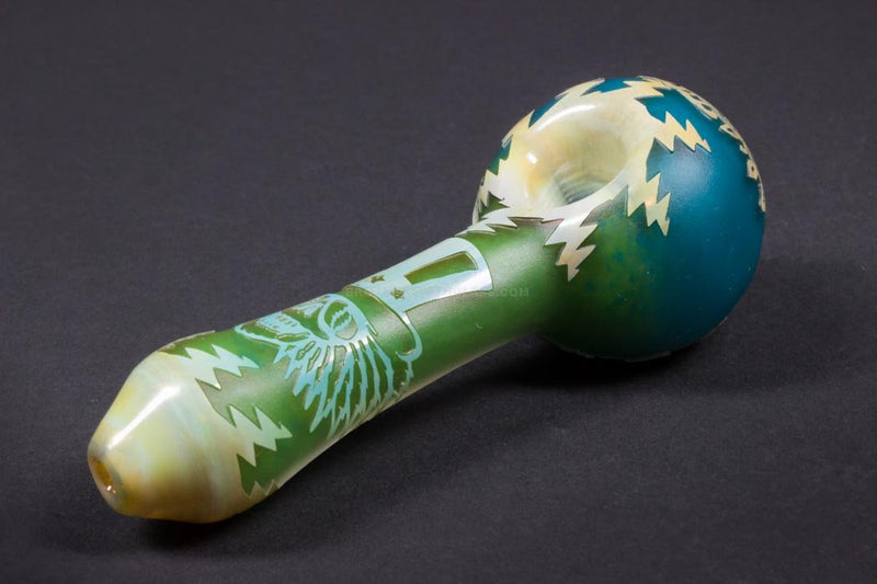 Liberty 503 Double Frit Sandblasted Hand Pipe - Grateful Dead.