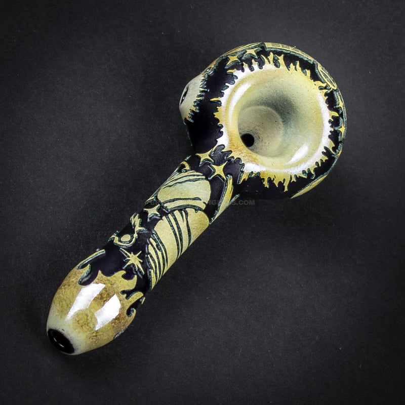 Liberty 503 Frit Sandblasted Blue Hand Pipe - Outer Space.