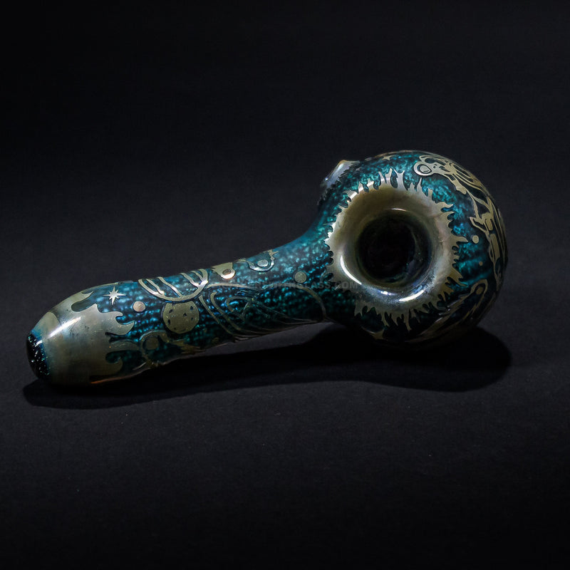 Liberty 503 Fumed and Sandblasted with Dichro Hand Pipe - Outer Space.