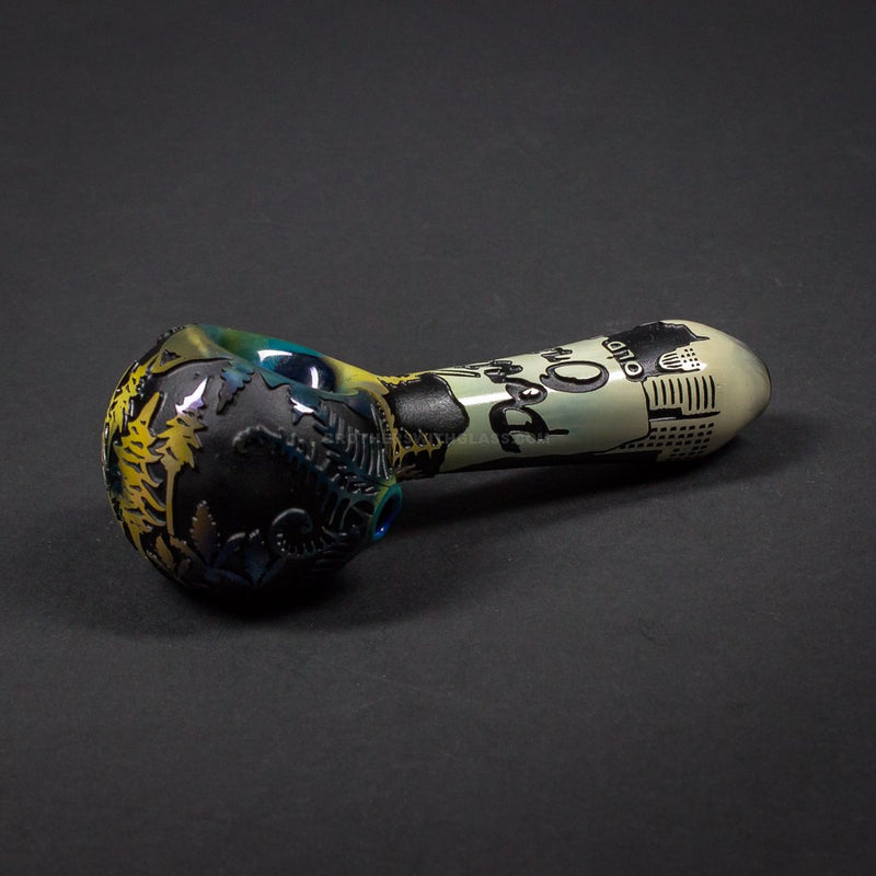 Liberty 503 Fumed Sandblasted Hand Pipe - Brothers With Glass.