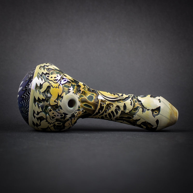 Liberty 503 Grateful Dead Deep Carve Wig Wag Hand Pipe - Style Two.