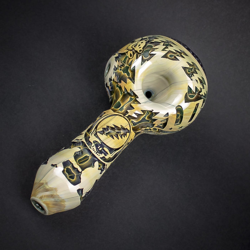 Liberty 503 Grateful Dead Deep Carve Wig Wag Hand Pipe - Style Two.