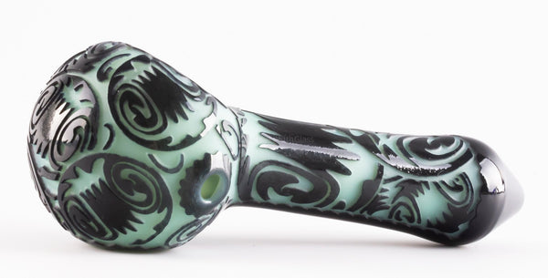 Liberty 503 Large Frit Over Color Sandblasted Hand Pipe - Wig Wag.