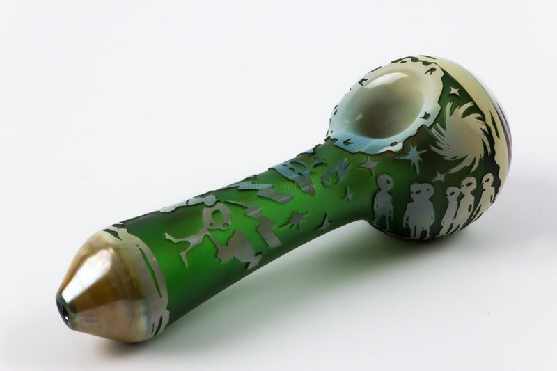 Liberty 503 Sandblasted Alien Life Wig Wag Hand Pipe - Style Two.
