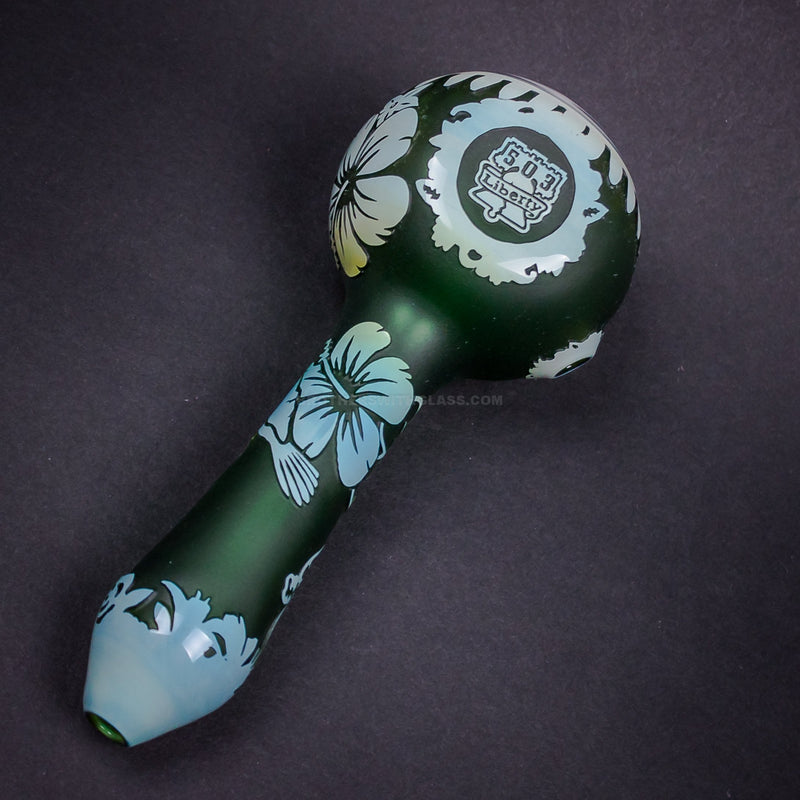 Liberty 503 Sandblasted Bees n Flowers Wig Wag Hand Pipe - Style Two.