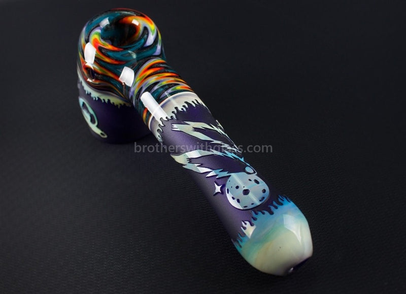 Liberty 503 Sandblasted Dark Wig Wag Hammer Hand Pipe - Outer Space.