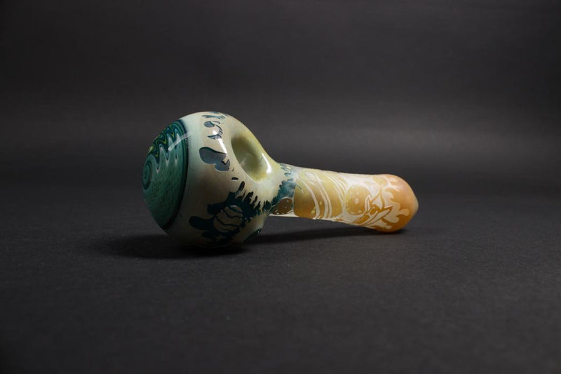 Liberty 503 Sandblasted Frit Wig Wag Hand Pipe - Outer Space.