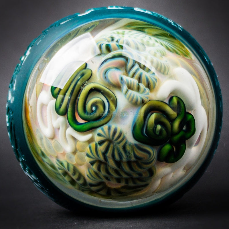 Liberty 503 Sandblasted Inside Out Cap With Frit Hand Pipe - Sea Life.