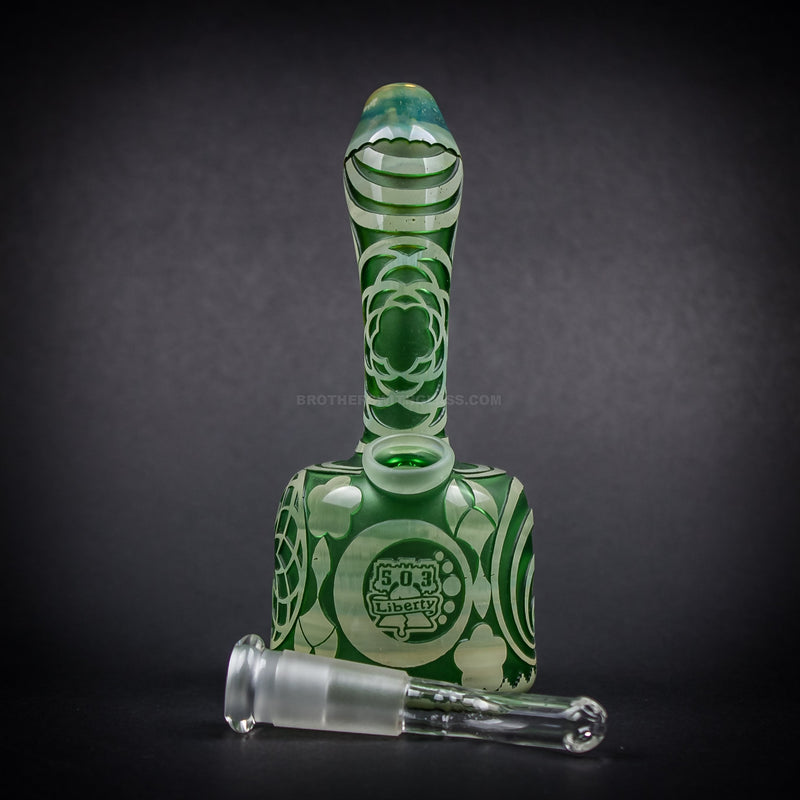 Liberty 503 Sandblasted Mini Tube Dab Rig - Abstract.