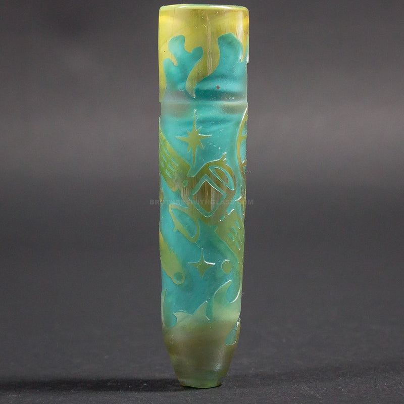 Liberty 503 Sandblasted One Hitter Frit Chillum Hand Pipe - Outer Space.
