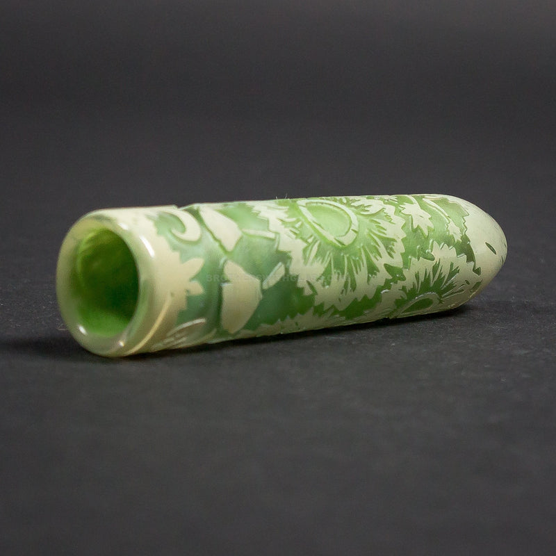 Liberty 503 Sandblasted One Hitter Frit Chillum Hand Pipe - Spring Time.