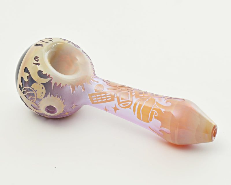 Liberty 503 Sandblasted Wig Wag Hand Pipe - Outer Space Liberty 503