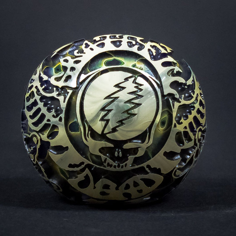 Liberty 503 Single Layer Deep Carve Grateful Dead Sandblasted Hand Pipe - Style Two.