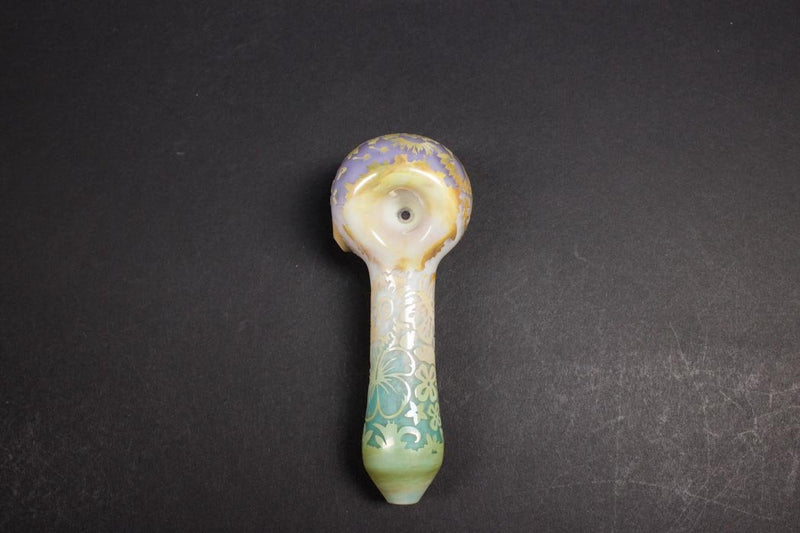 Liberty 503 Triple Frit Sandblasted Hand Pipe - Spring Time.