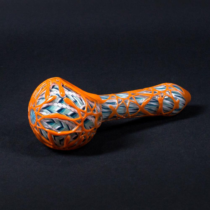 Liberty 503 X Harold Cooney Collab Deep Carve Frit Sandblasted Hand Pipe - Abstract.