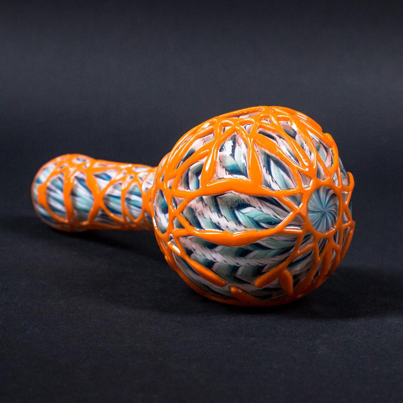 Liberty 503 X Harold Cooney Collab Deep Carve Frit Sandblasted Hand Pipe - Abstract.