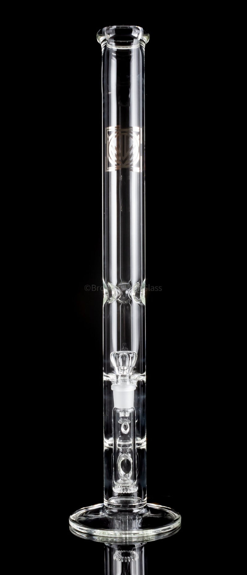 Licit Glass 48mm Straight Tall Boy Double Showerhead Bong.