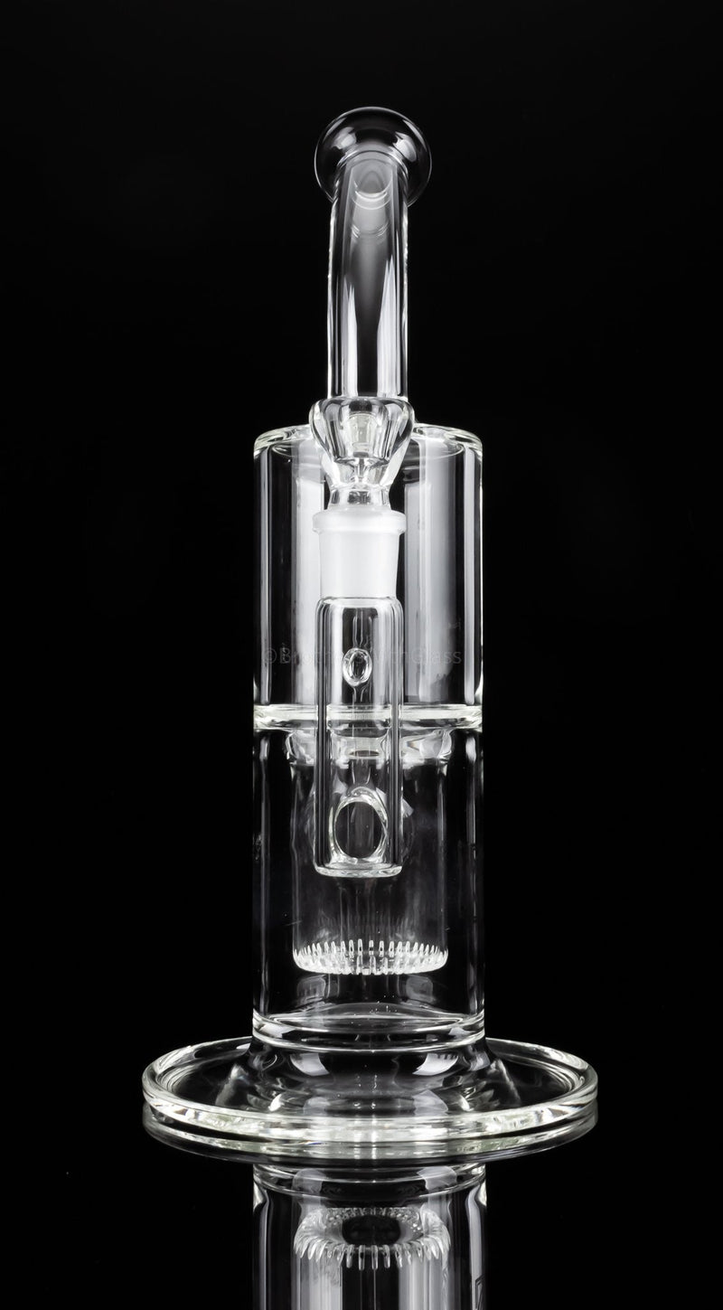 Licit Glass 75mm Full Size Bent Neck Inverted Showerhead Bubbler.