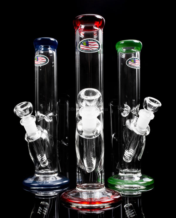Mary Jane's Glass 8 Inch Straight Bong With Color Wrap.
