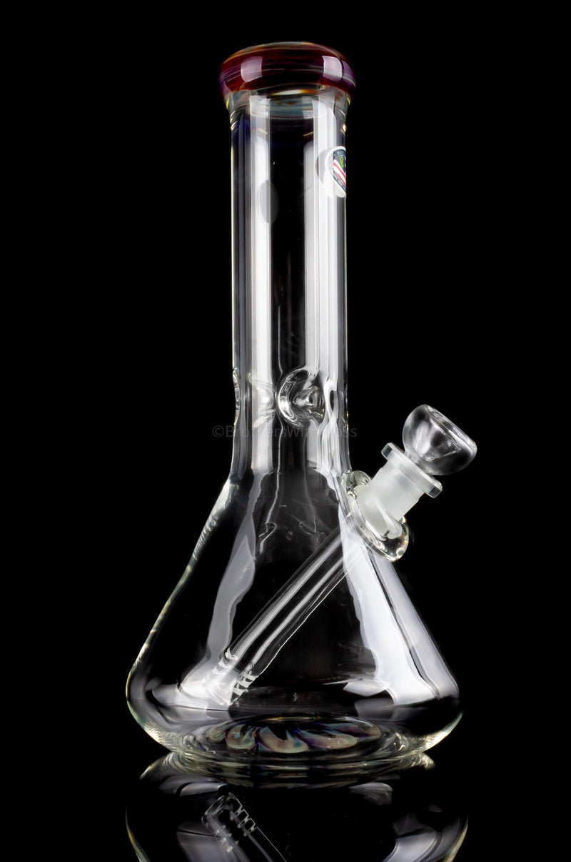 Mary Jane's Glass Beaker Bong With Color Accents.