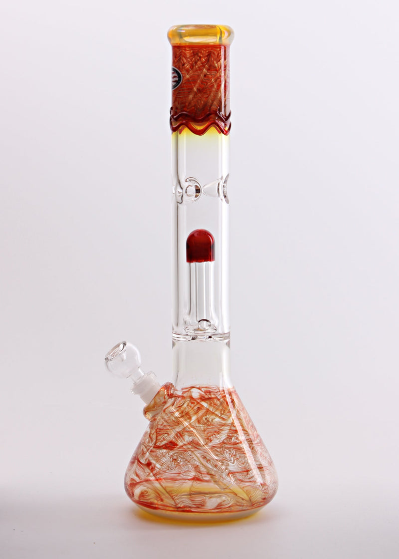 Mary Jane's Glass Color Raked Beaker To Dome Perc Bong Brothers with Glass