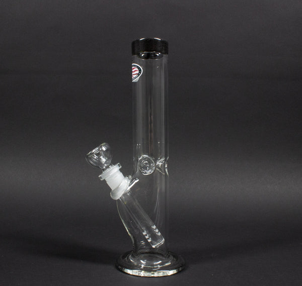Mary Jane's Glass Straight Bong With Color Accents.