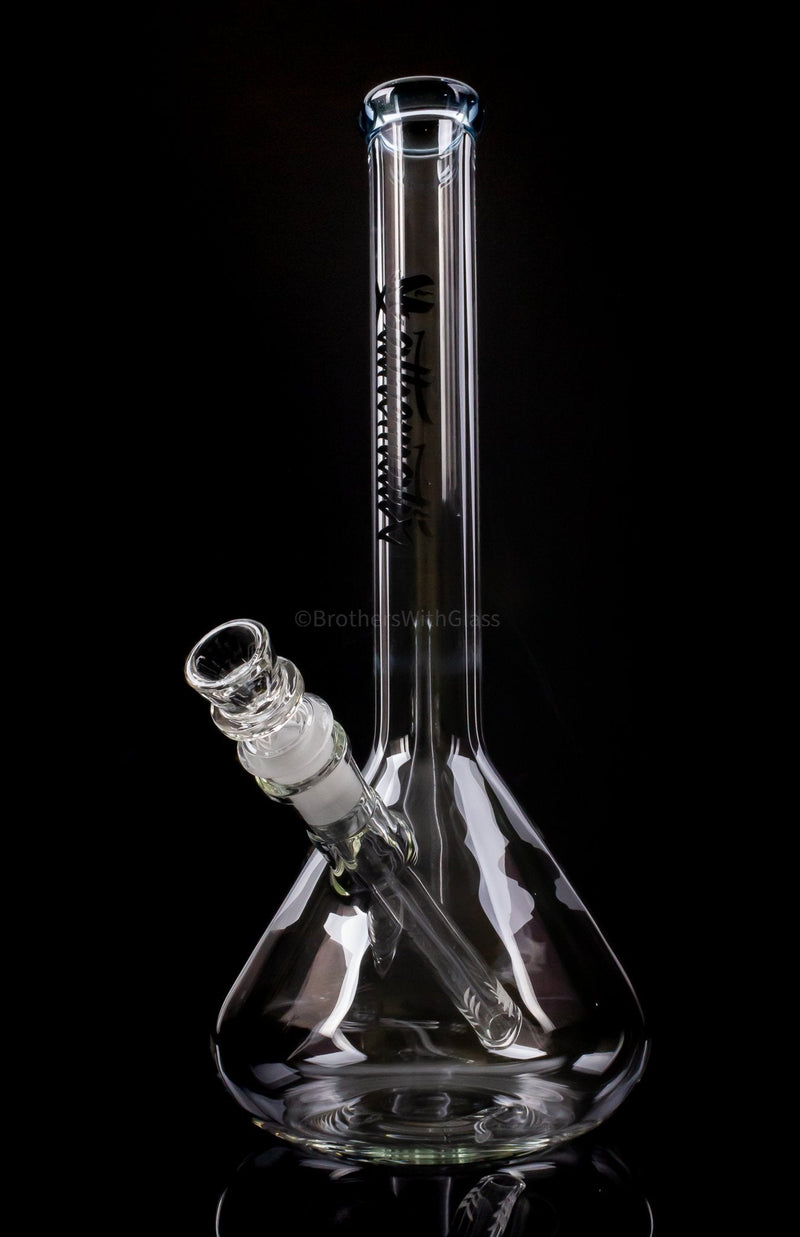 Mathematix Glass 12 In Beaker Bong With Color Accents.