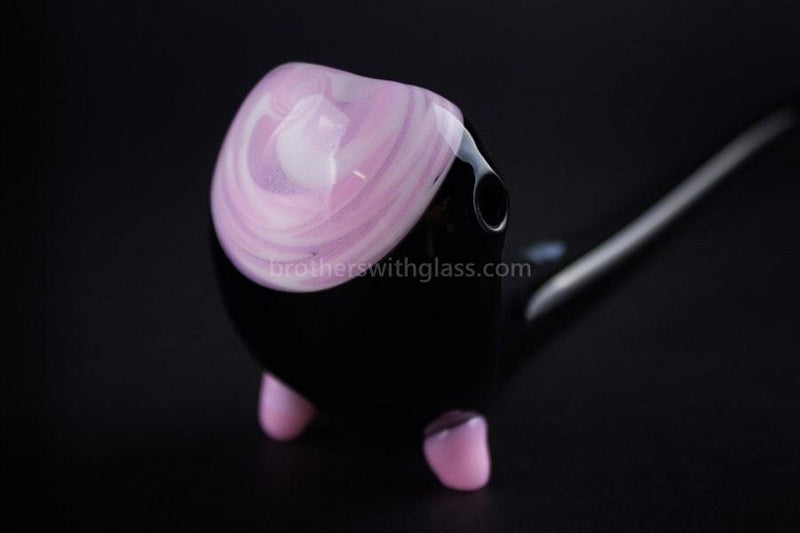 Mathematix Glass 13 In Black Gandalf Hand Pipe - Pink Slyme.