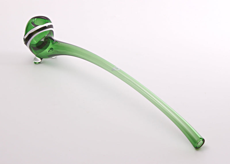 Mathematix Glass 13 In Striped Gandalf Hand Pipe - Green Mathematix Glass