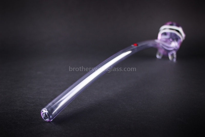 Mathematix Glass 13 In Striped Gandalf Hand Pipe - Purple.