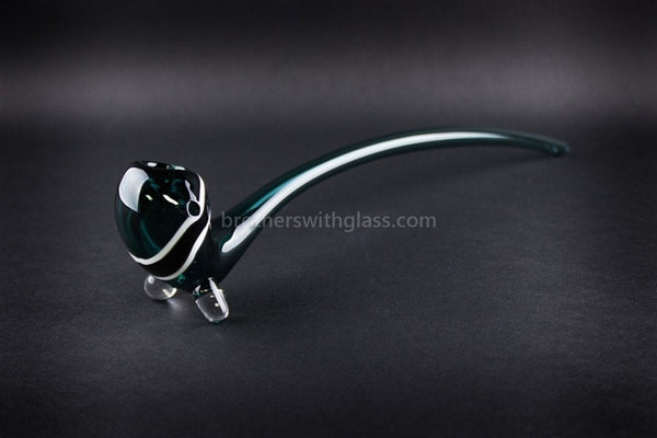 Mathematix Glass 13 In Striped Gandalf Hand Pipe - Teal.