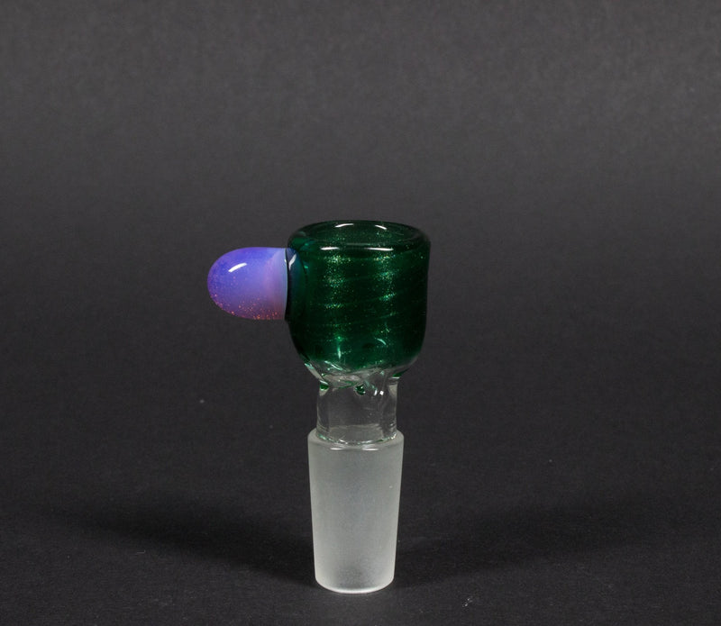 Mathematix Glass 14mm Pinched Slide With Bead Handle.