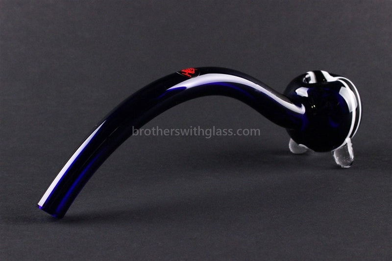 Mathematix Glass 8 In Striped Gandalf Hand Pipe - Blue and White.
