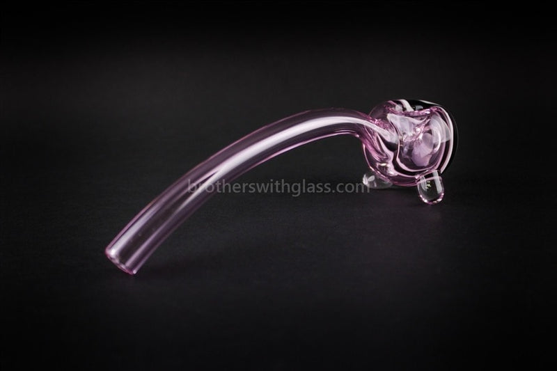 Mathematix Glass 8 In Striped Gandalf Hand Pipe - Pink and White.