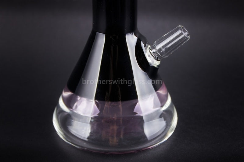 Mathematix Glass 9 inch Classy Beaker Dab Rig - Black and Purple.